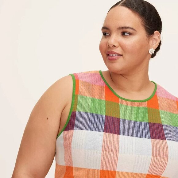 Size XXL 1X 3X | Women's Plaid Mini Sweater Dress - kate spade x target - Picture 4 of 9